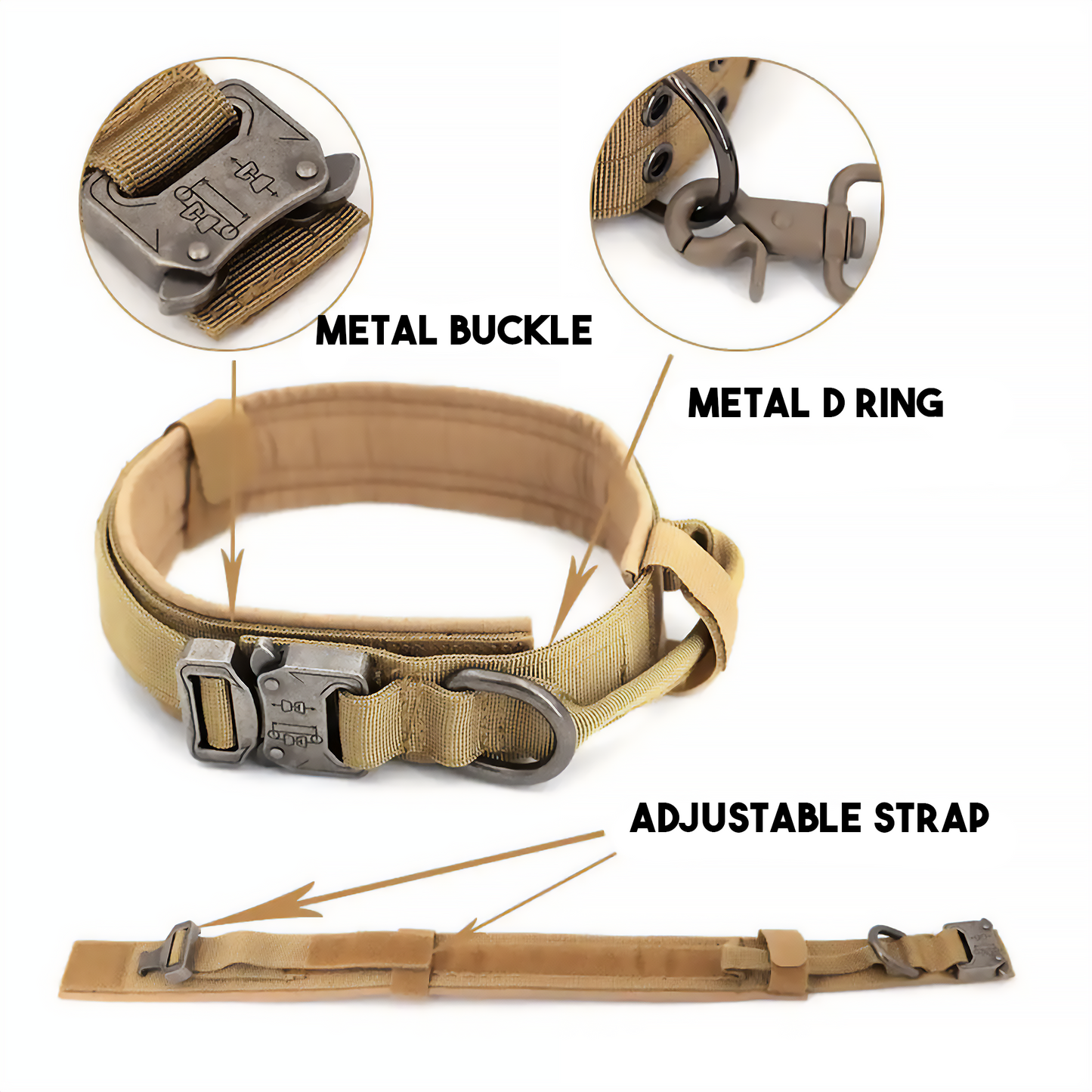 Tactical Dog Collar & Bungee Lead