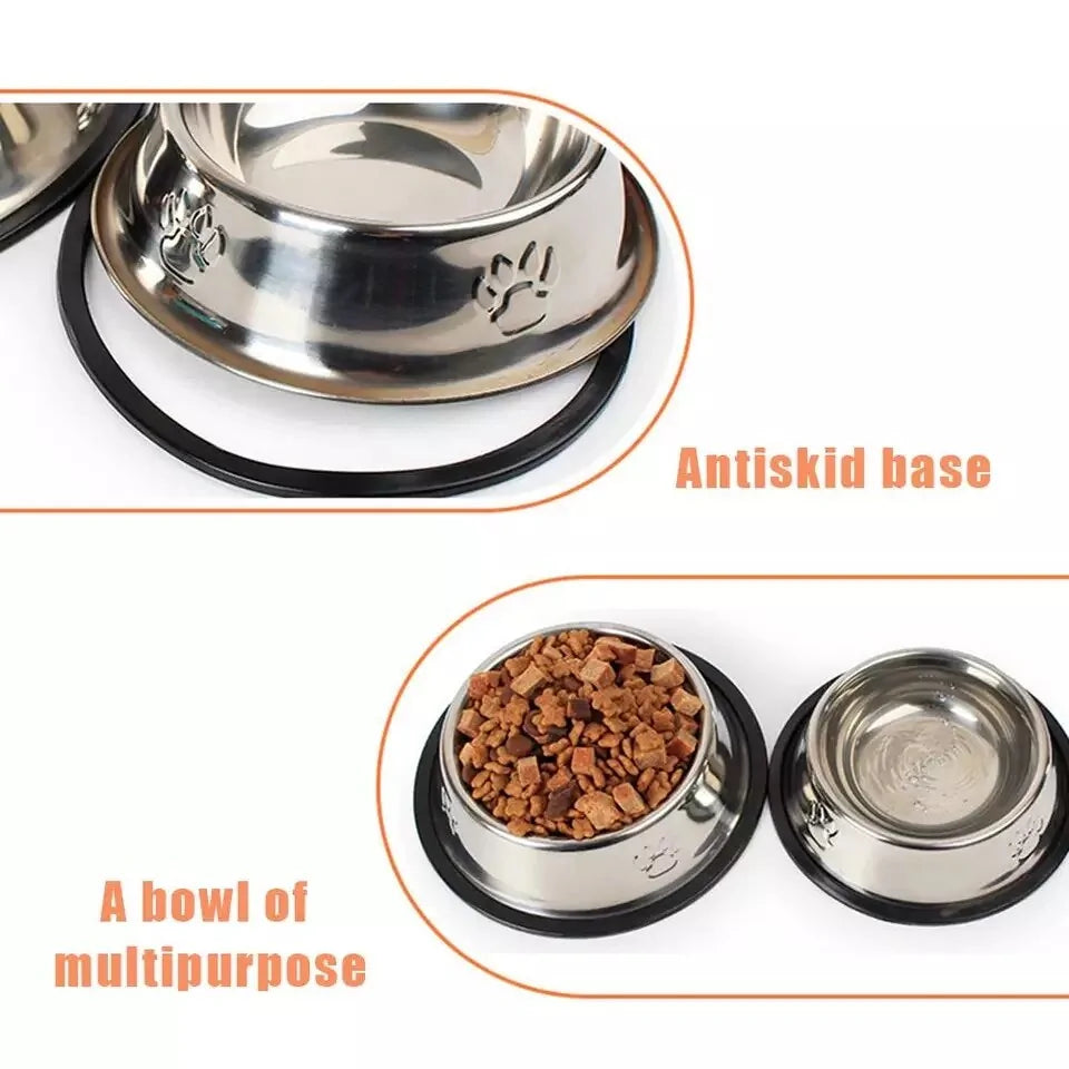 Non-Slip Stainless Steel Pet Feeding Bowl