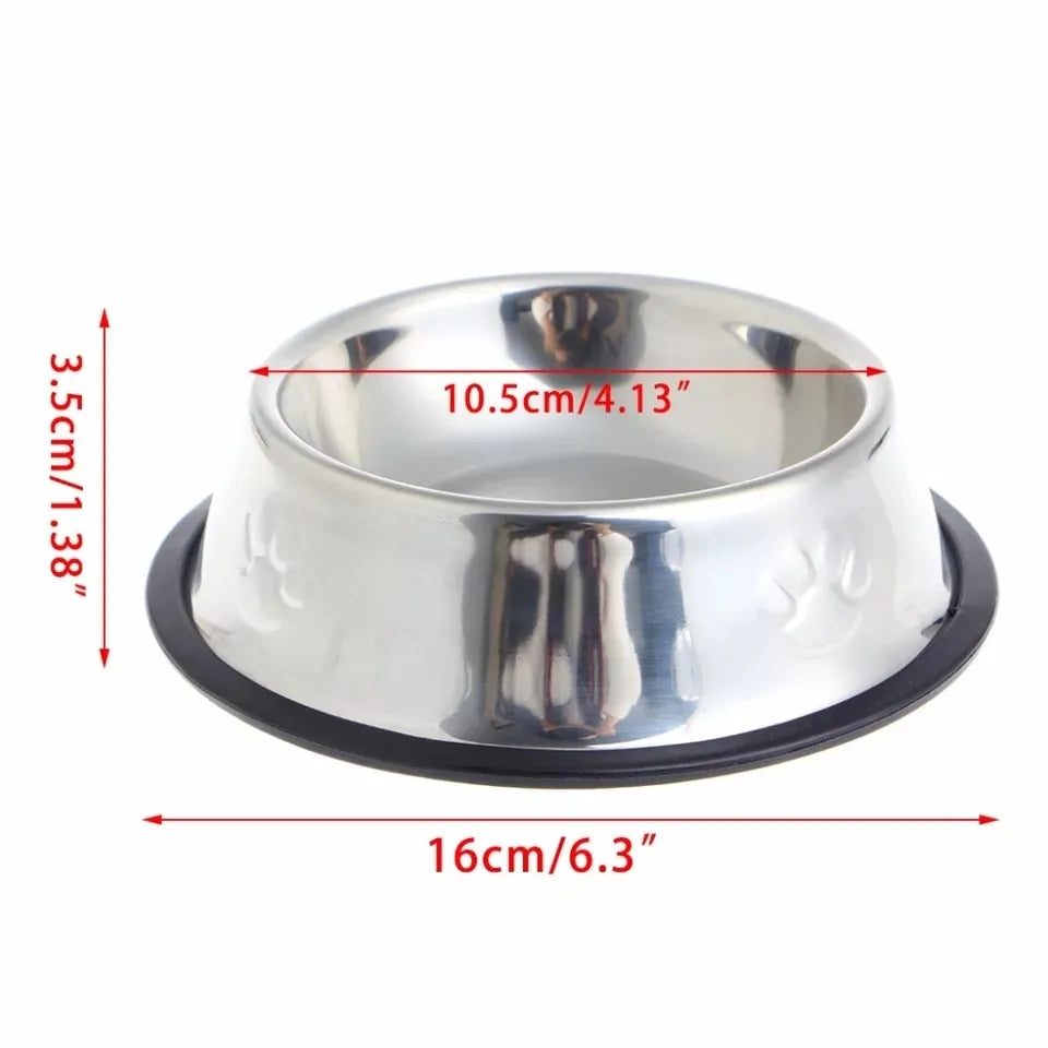 Non-Slip Stainless Steel Pet Feeding Bowl